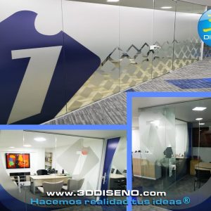 Adhesivo esmerilado, frosted o sandblasting impreso y cortado Medellín