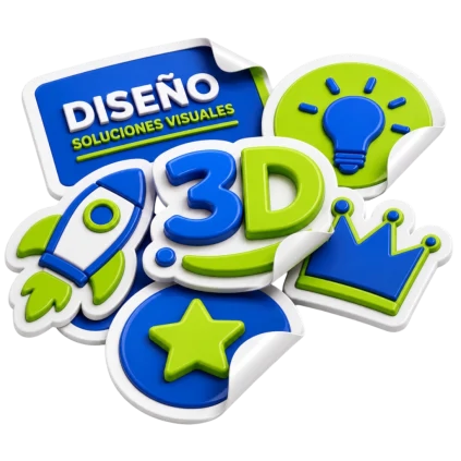 Stickers personalizados, en 3D Diseño Medellin