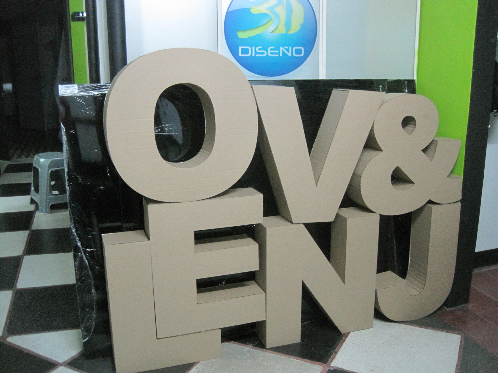 Letras en carton - 3D Diseño