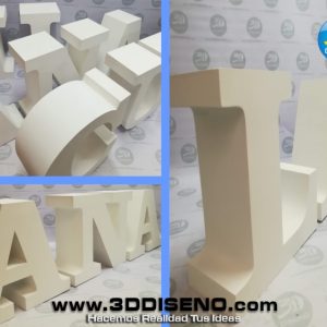 Letras gigantes en madera