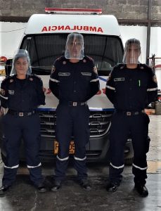 entrega de caretas a bomberos de San Jeronimo - 3D Diseño