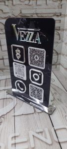 Se hacen código QR en acrílico, para negocios y empresas con cobertura a todo el país, códigos QR para métodos de pago