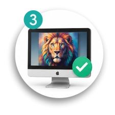 Icono aprobacion para crear cuadros decorativos paso 3
