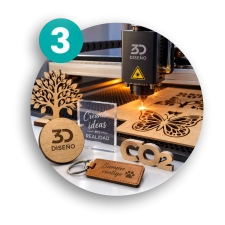 Servicio de corte y grabado laser sobre cuero, madera, acrilico entre otros en 3D Diseño medellin